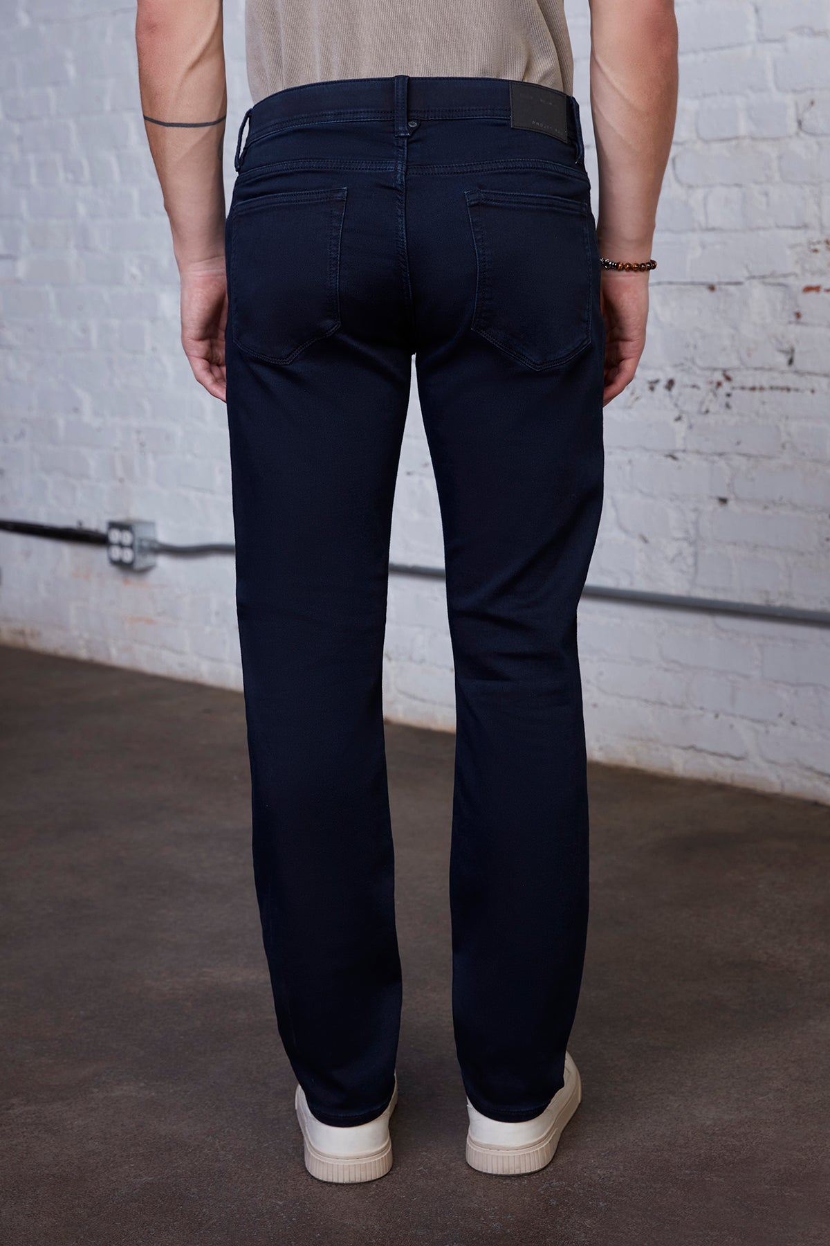 Mens Denim Blue Straight Leg Pants