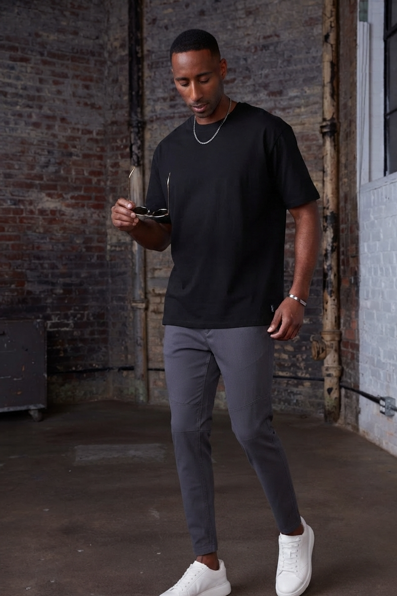 Mens Black Comfort Fit T-Shirt