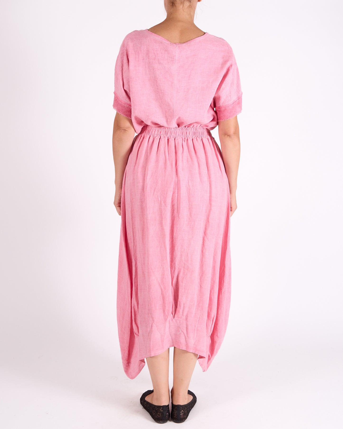 Watermelon Pull on Drawstring Band Hem 2 pocket insirt Skirt