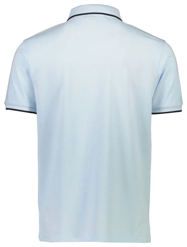 Men's Sky Blue Classic Stripe Polo Shirt