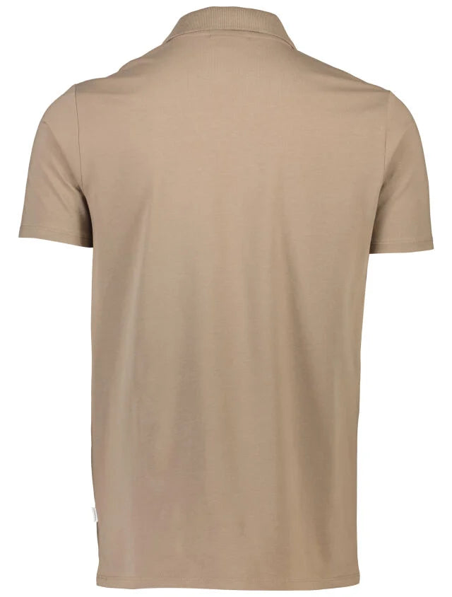 Men's Stone Simple Open Neck Polo Shirt