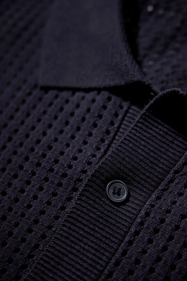 Men's Midnight Mesh Knit Polo Shirt