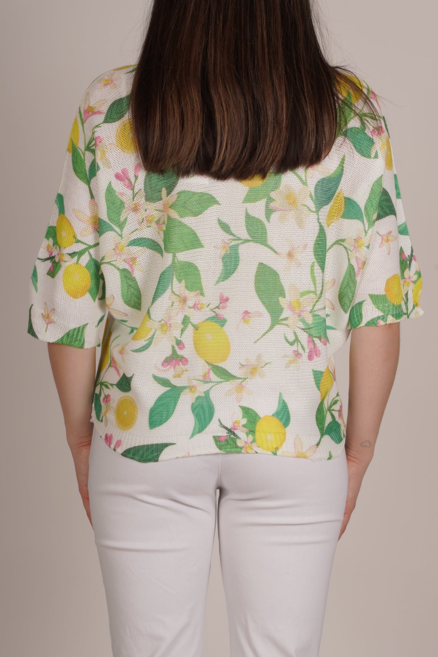 Pull Ras du Cou Blanc Citron
