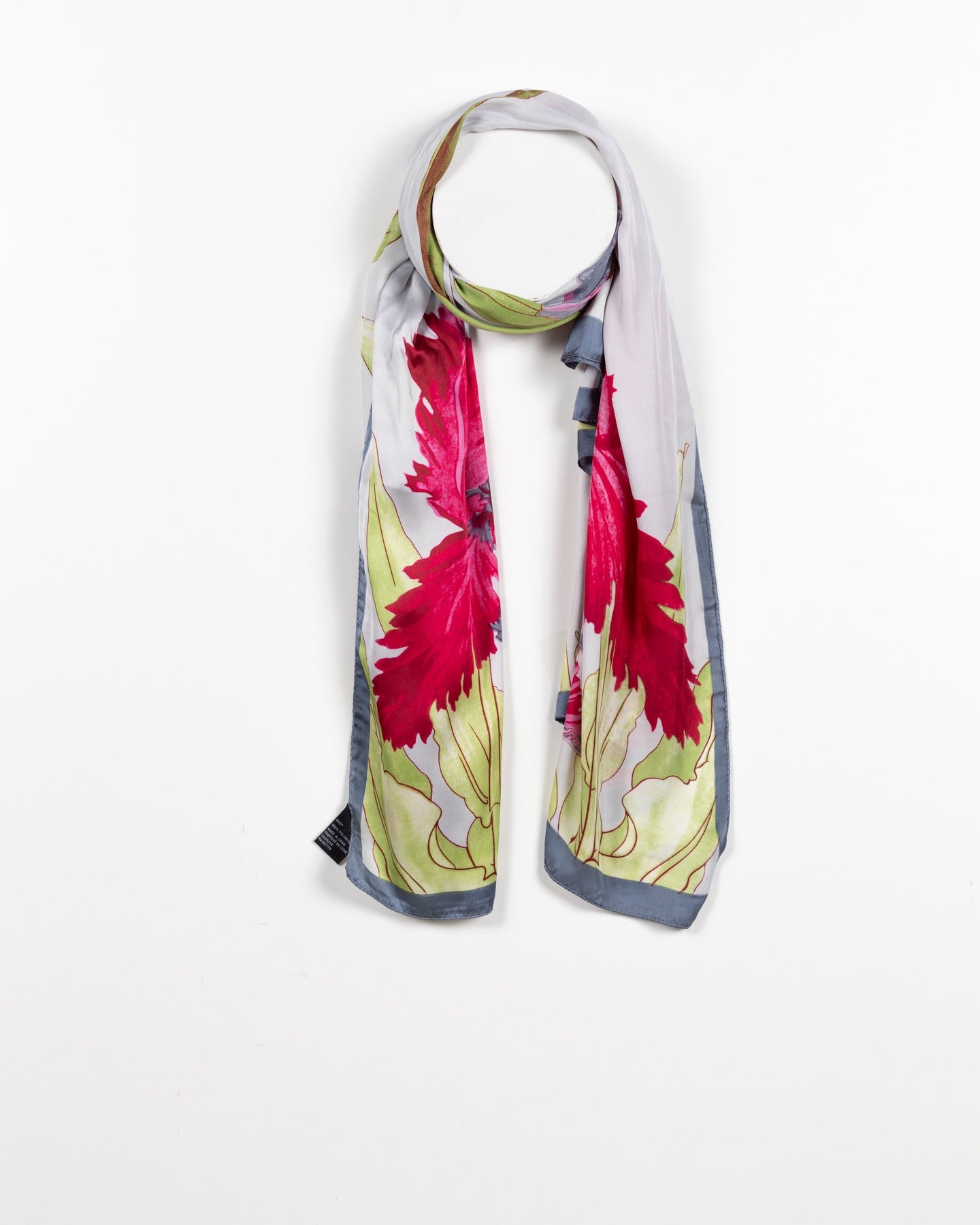 Semi-Transparent Scarf Floral Garden
