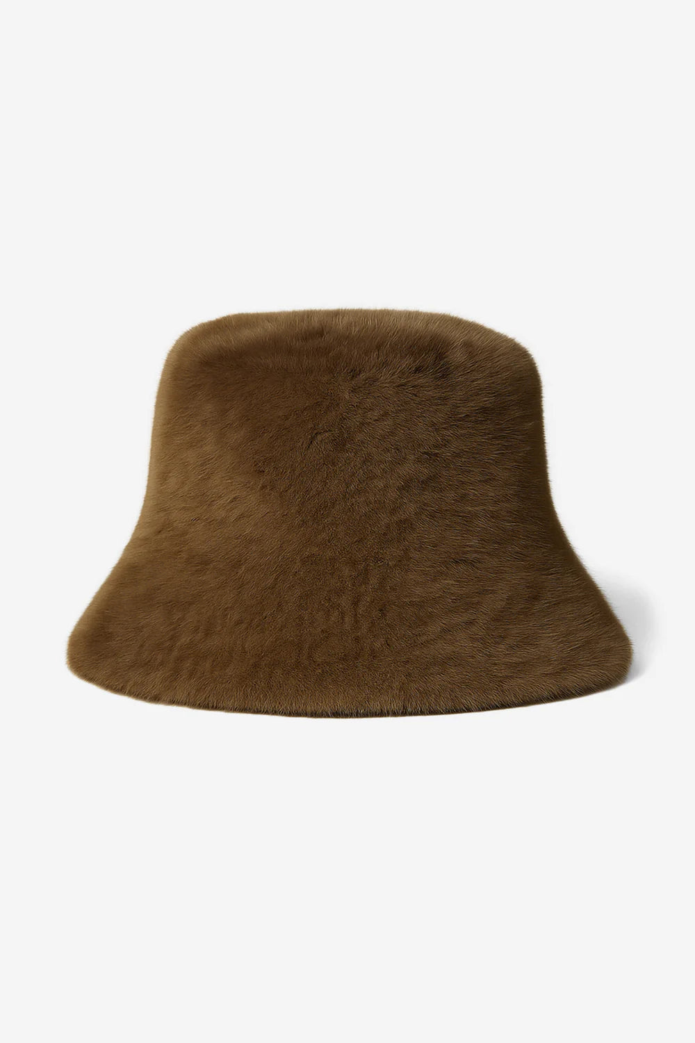 Hat Brown Faux Fur Bucket Hat