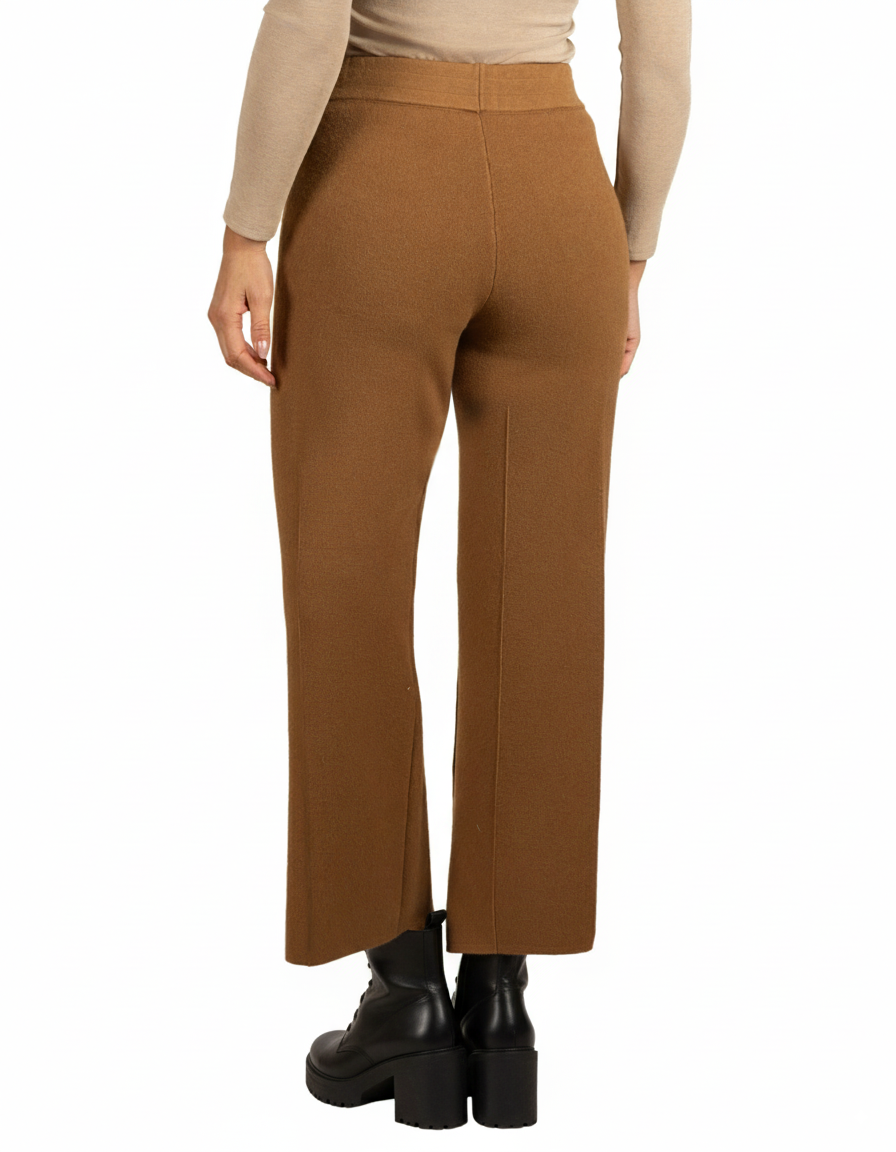 Cognac Pull On 2 Pocket Front Seam Pant