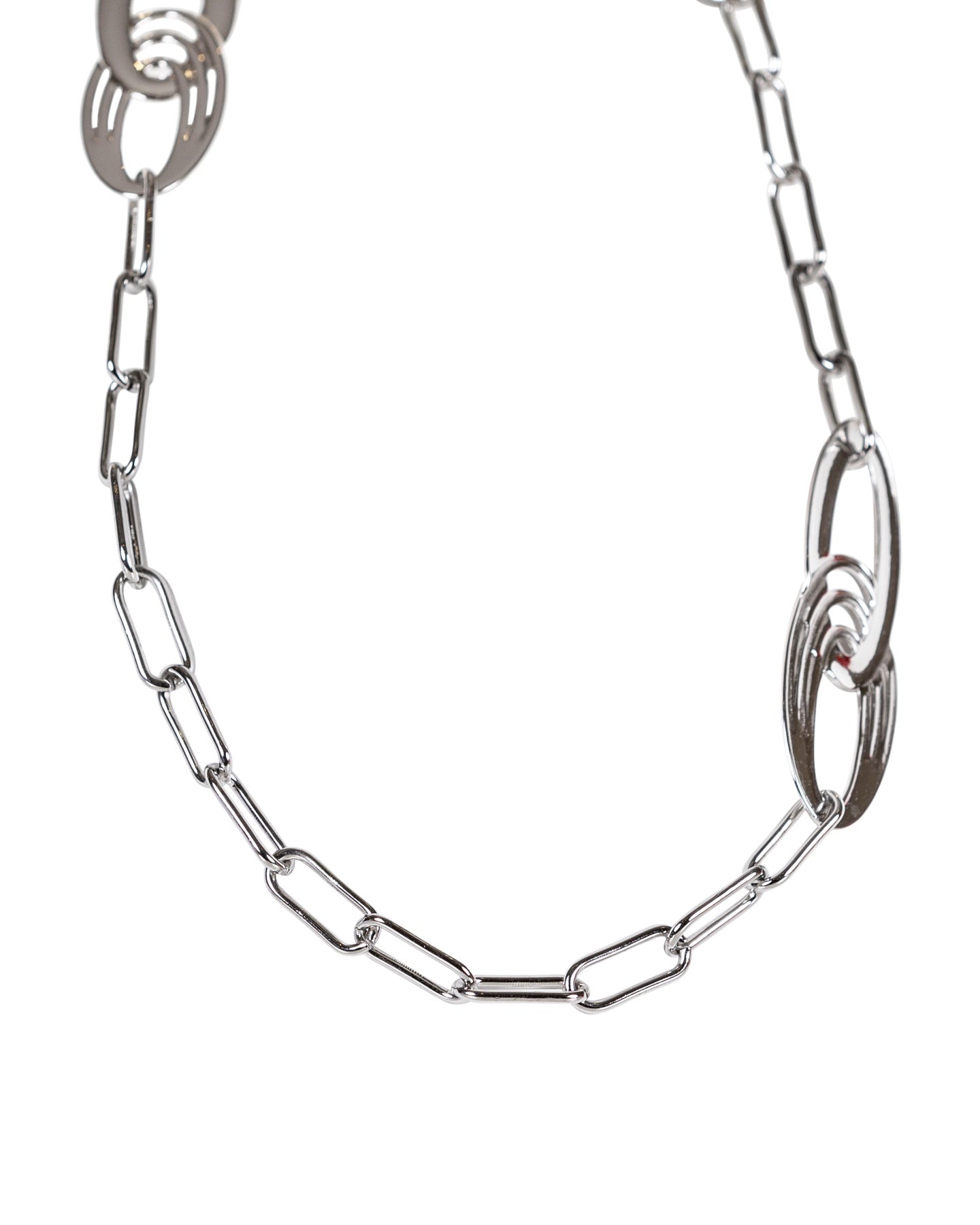Collier Chaîne à Maillons Entrelacés en Argent