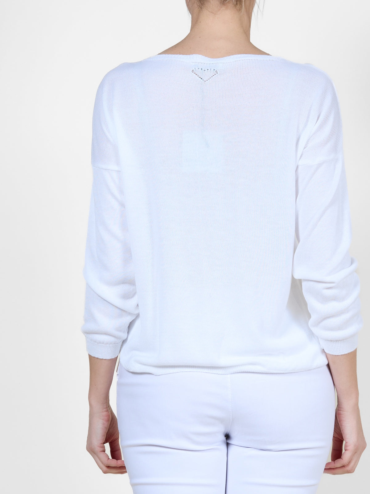 White Long Sleeve Knit Long Sleeve