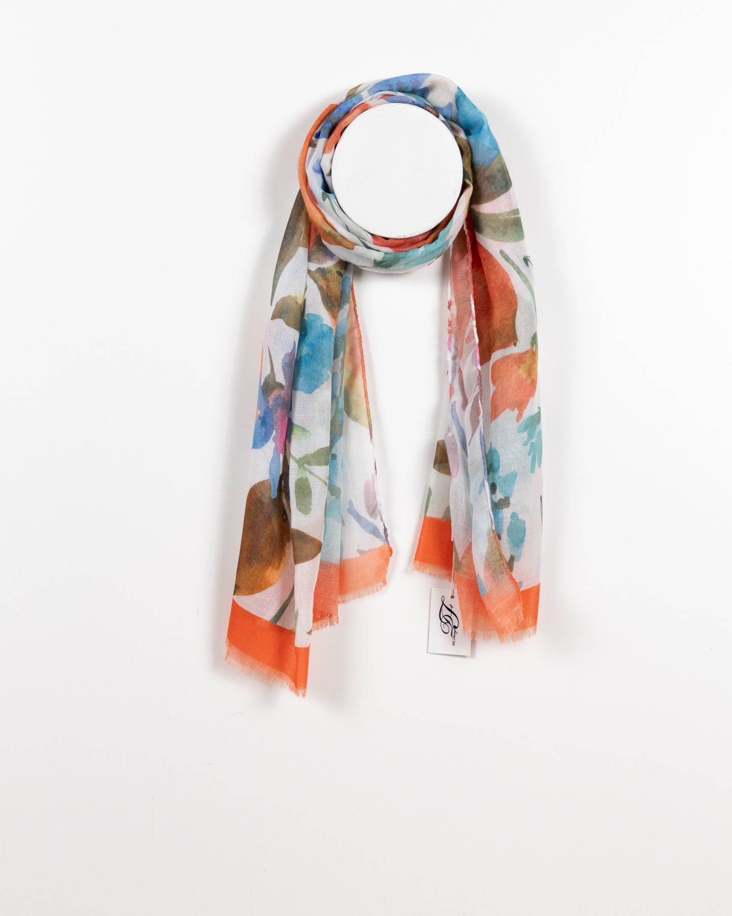 Sheer Fruit and Floral Scarf