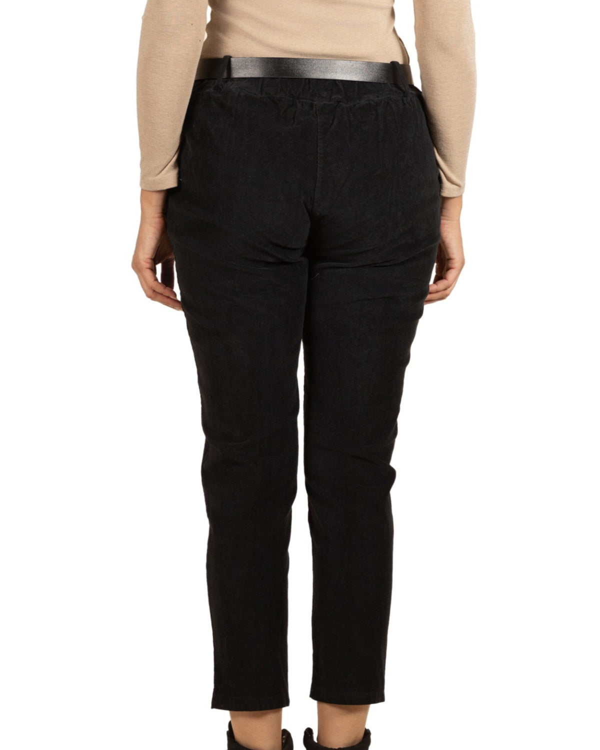 Black Belted Mini Bib 2 Pocket Pant