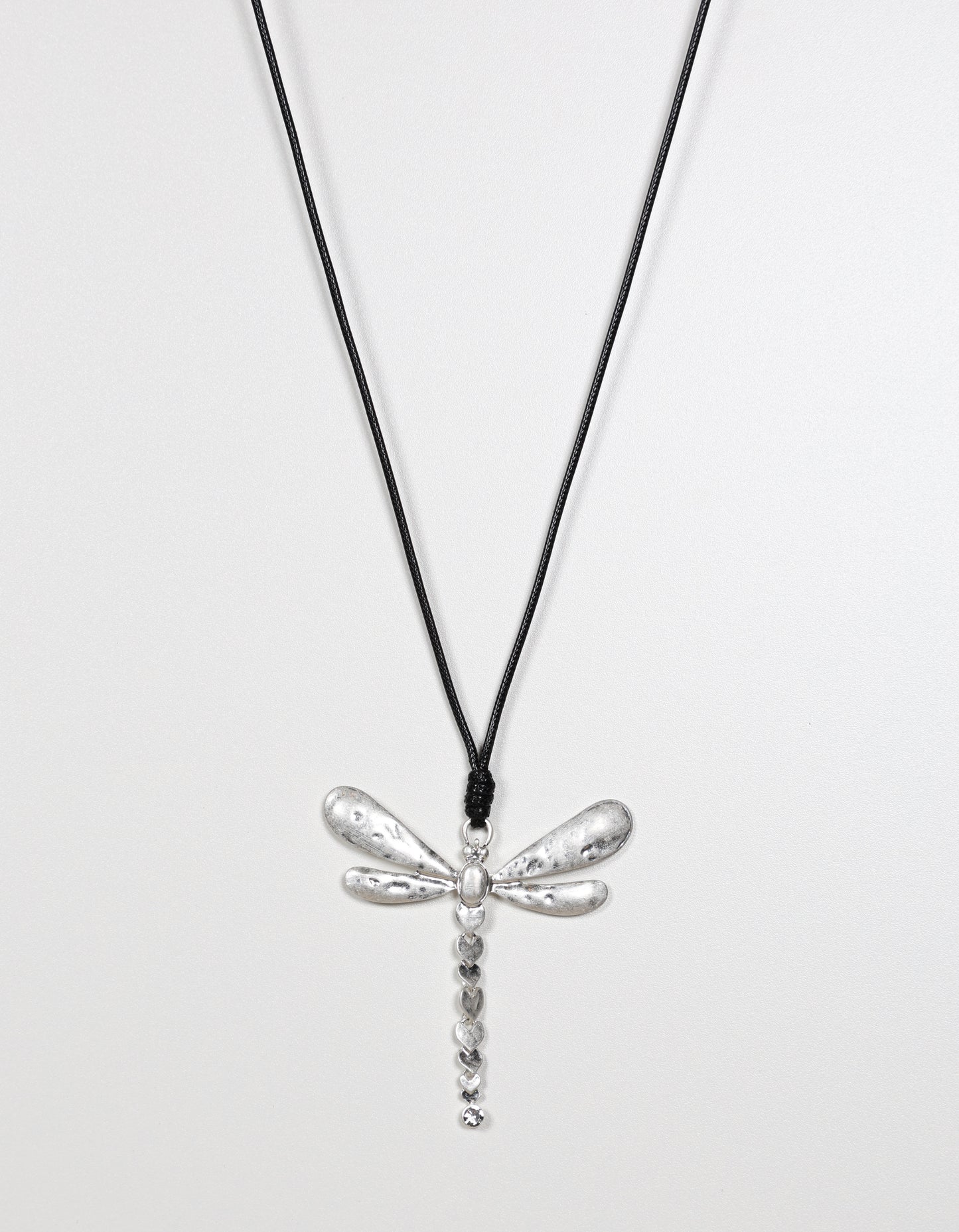 Silver Chain Necklace with Dragonfly Pendant