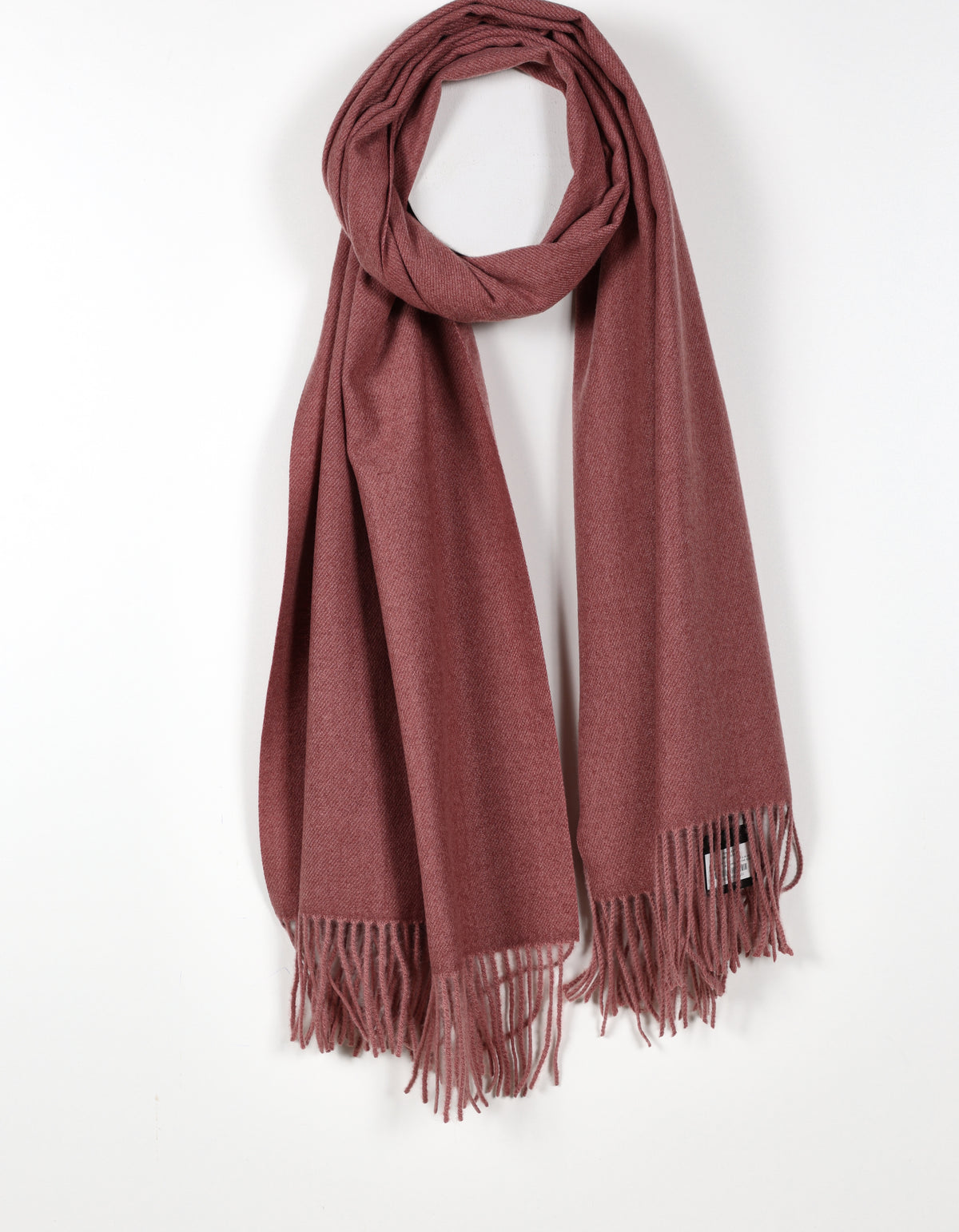 Elegant Fringe-Trimmed Scarf – Rust