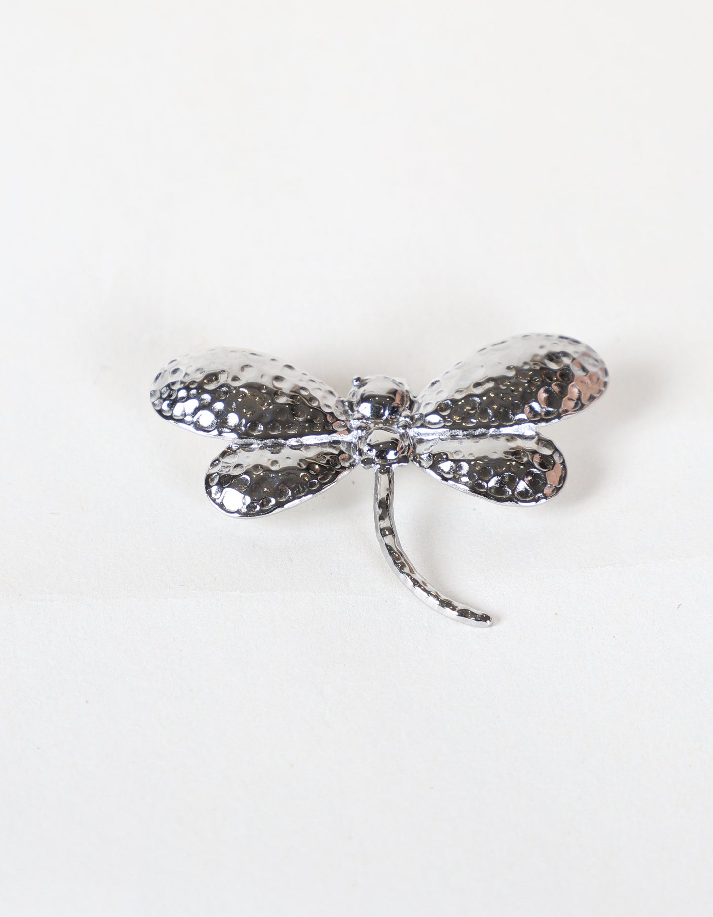 Sculpted Butterfly Brooch in Silver