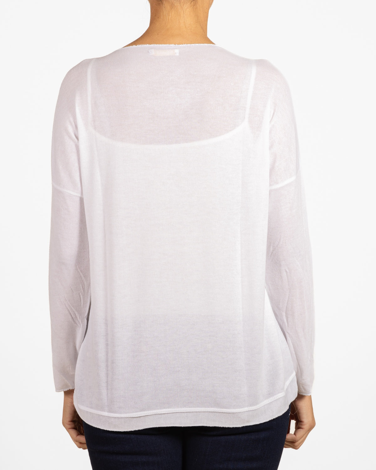 Ivory Boat Neck Heart Signature Pullover