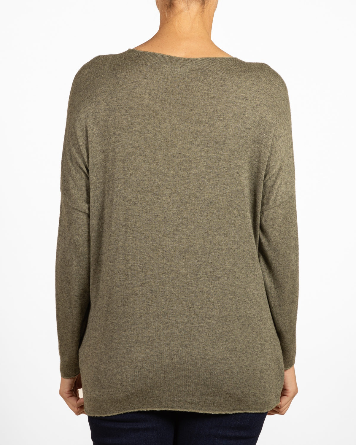 Army Boat Neck Heart Signature Pullover