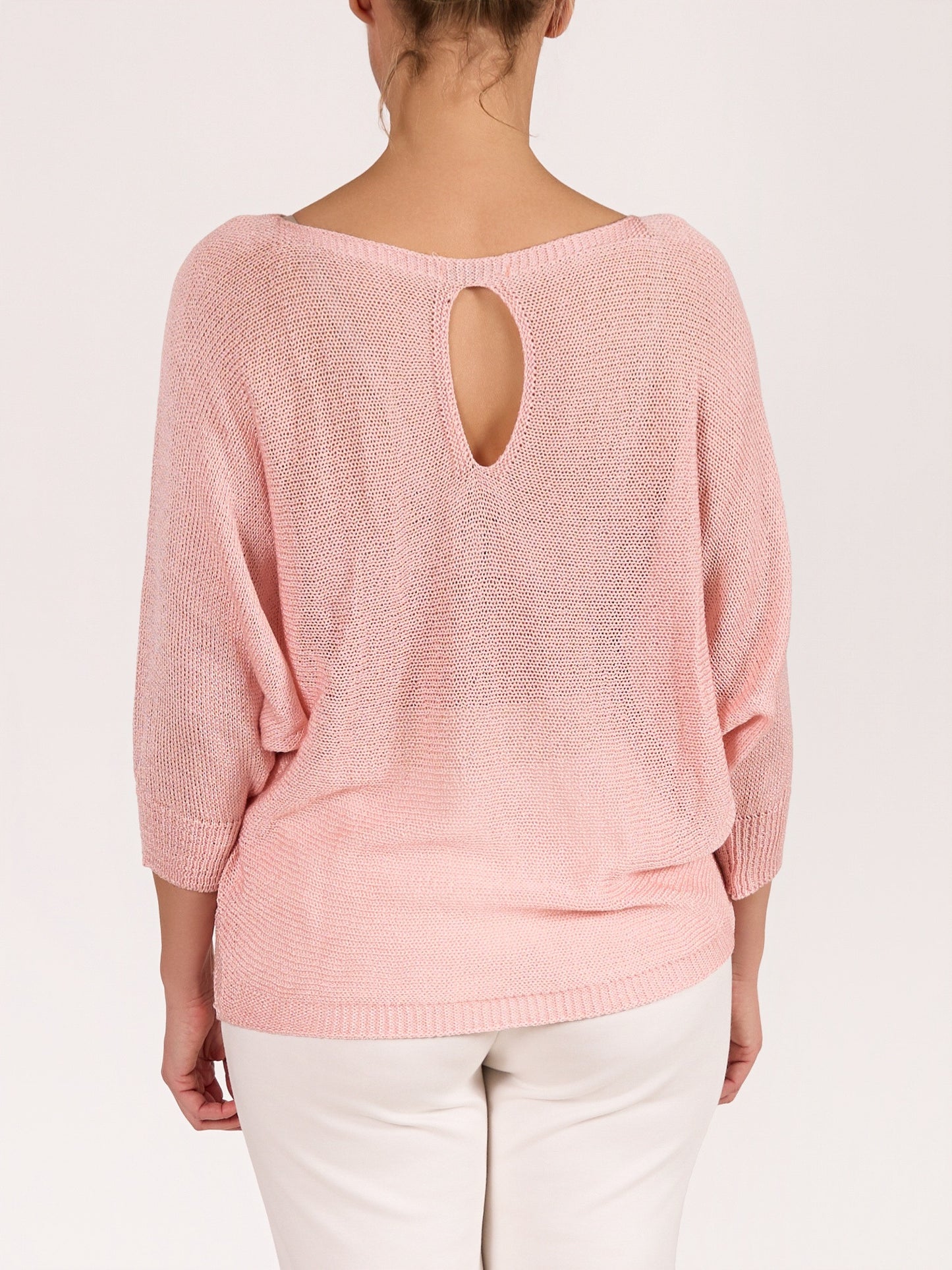Carnation Dolman Sleeve Keyhole Back Pullover