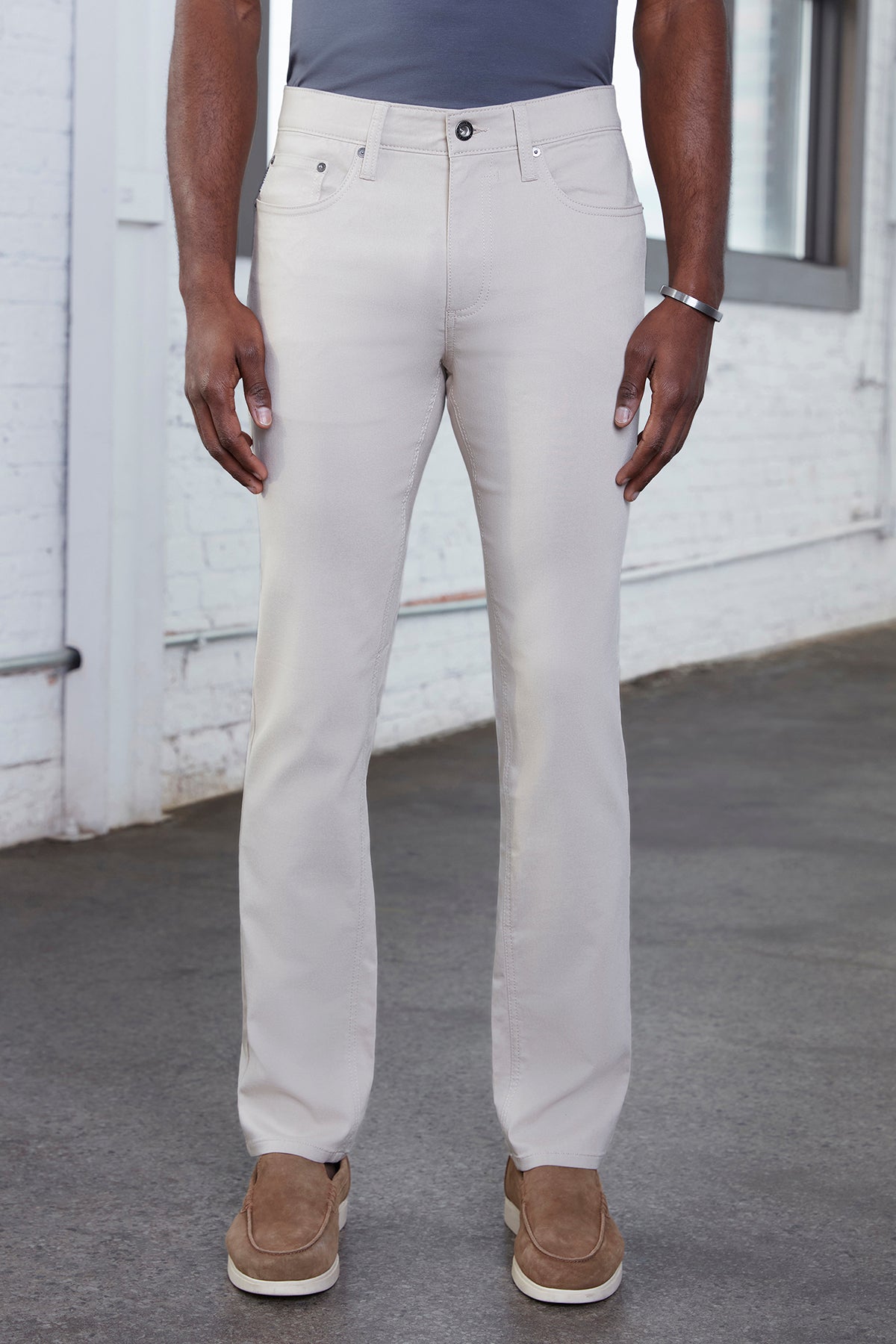 Mens Beige 4 Pocket Pant