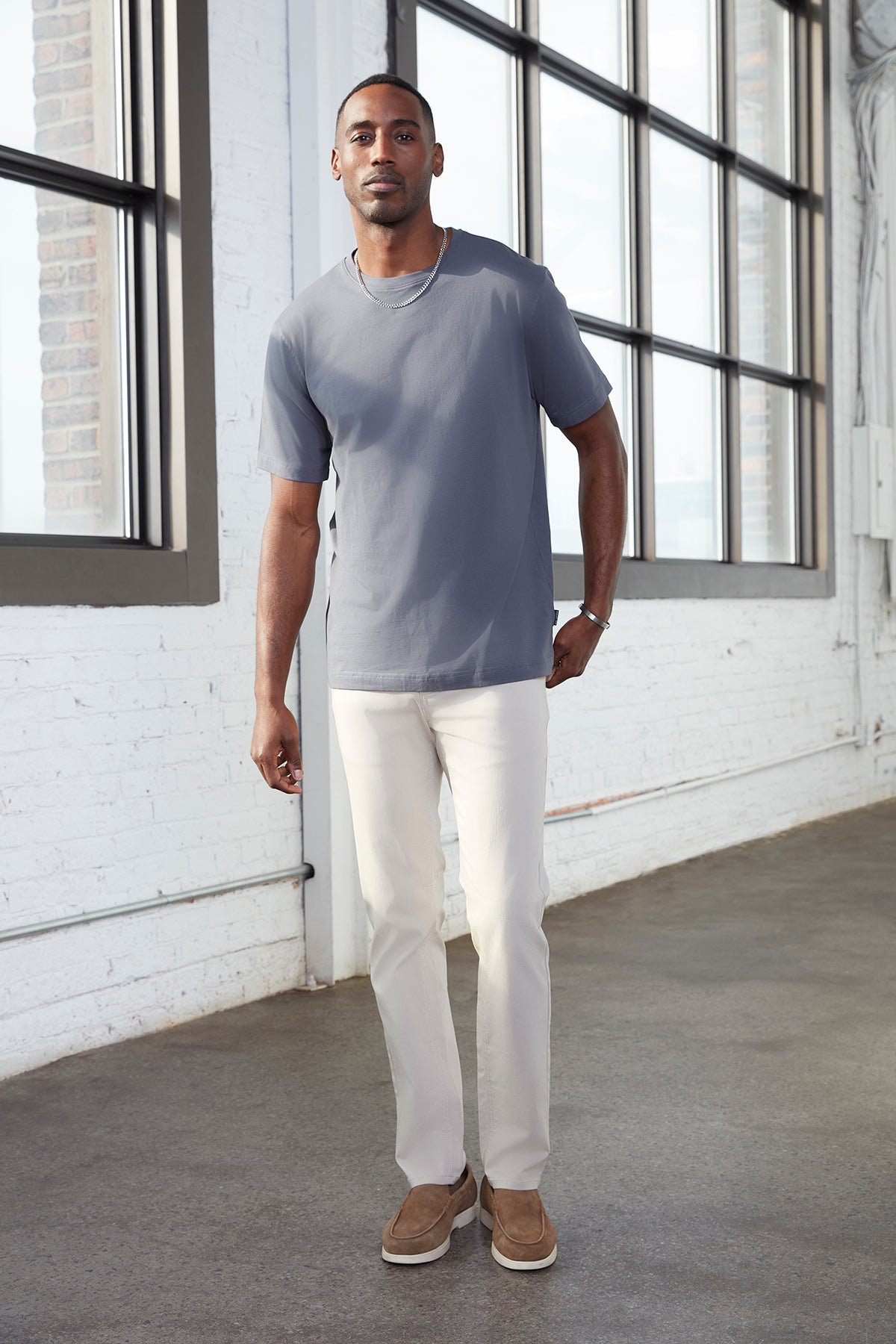 Mens Grey Classic Fit T-Shirt