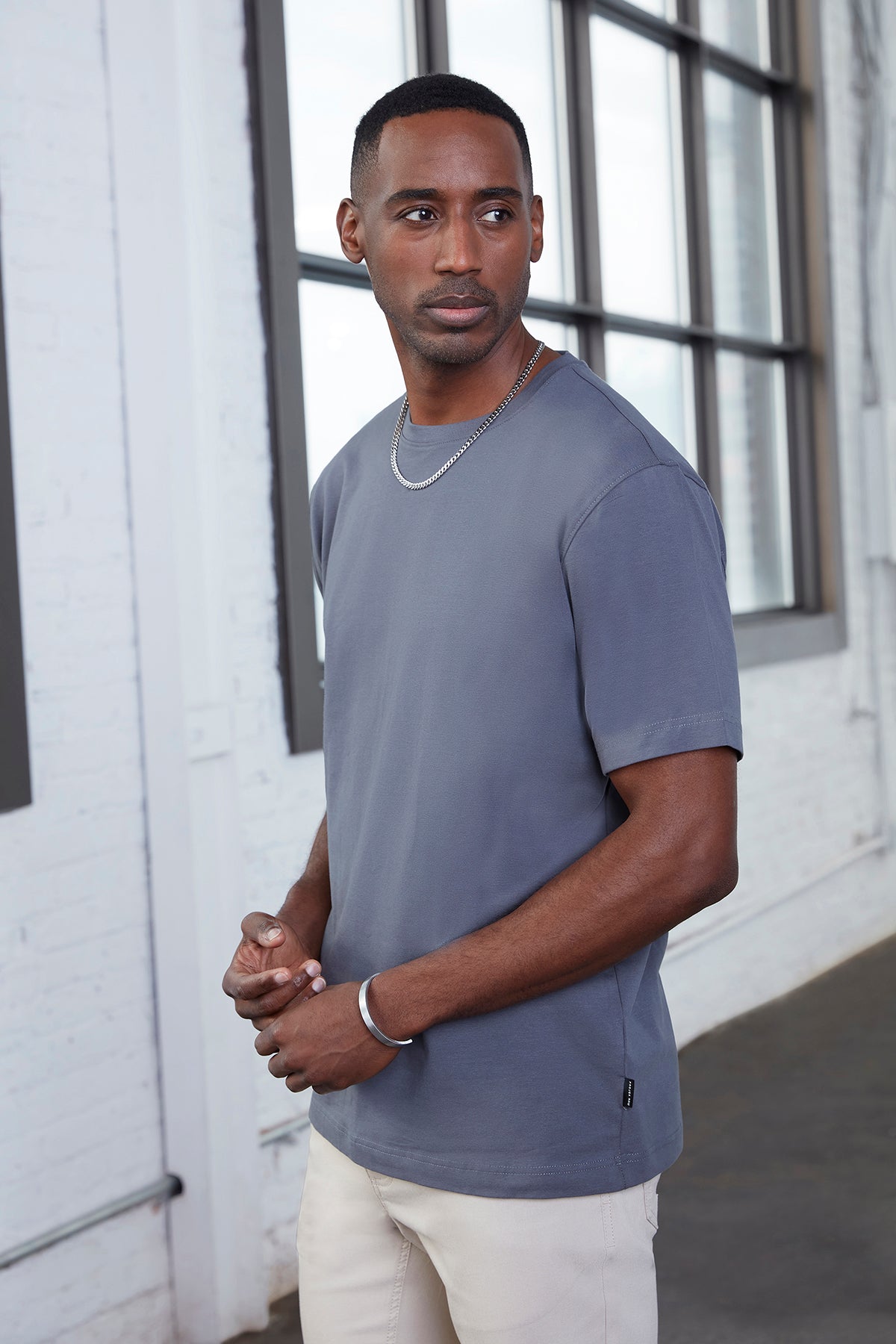 Mens Grey Classic Fit T-Shirt