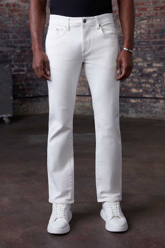 Mens Ivory Straight Leg Pants