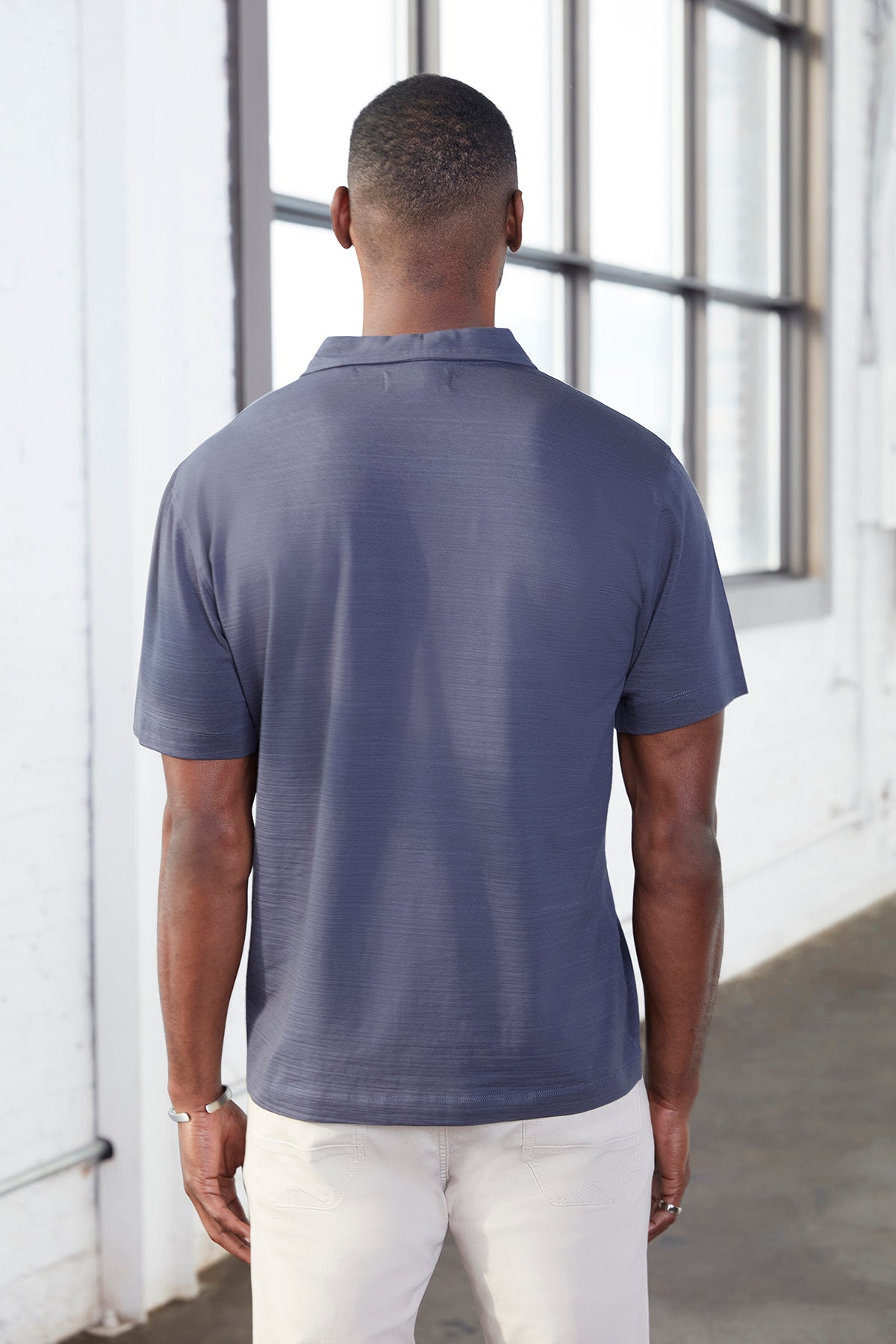 Mens Midnight V Neck Polo T-Shirt
