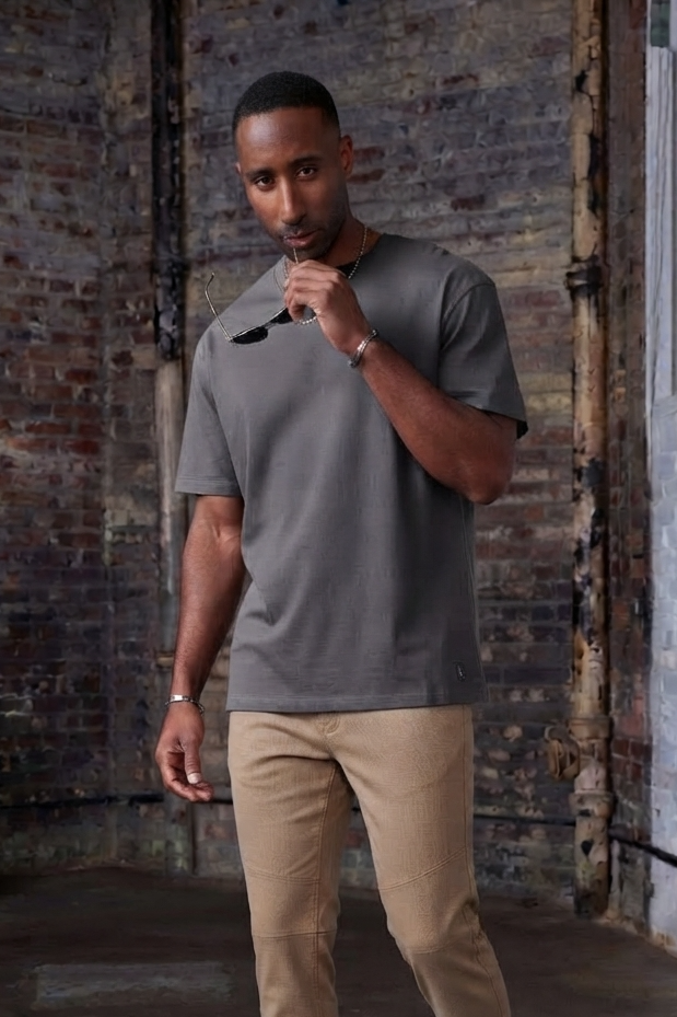 Mens Charcoal Comfort Fit T-Shirt