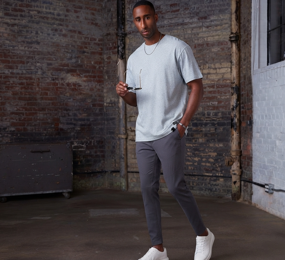 Mens Steel Blue Comfort Fit T-Shirt