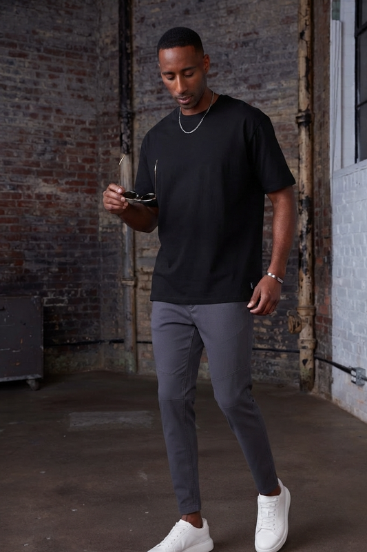 Mens Black Comfort Fit T-Shirt