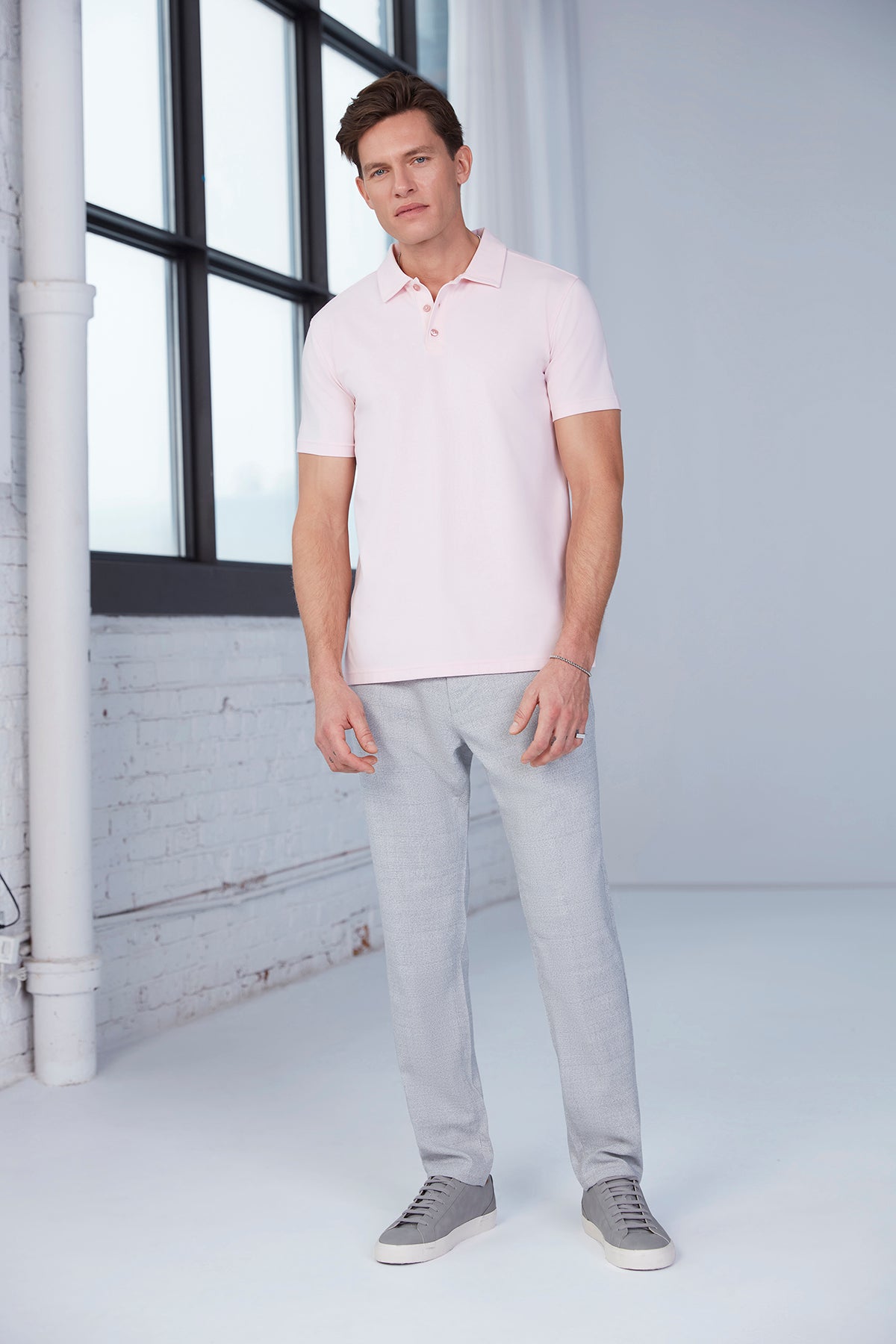 Mens Carnation 2 Button Soft Polo T-Shirt