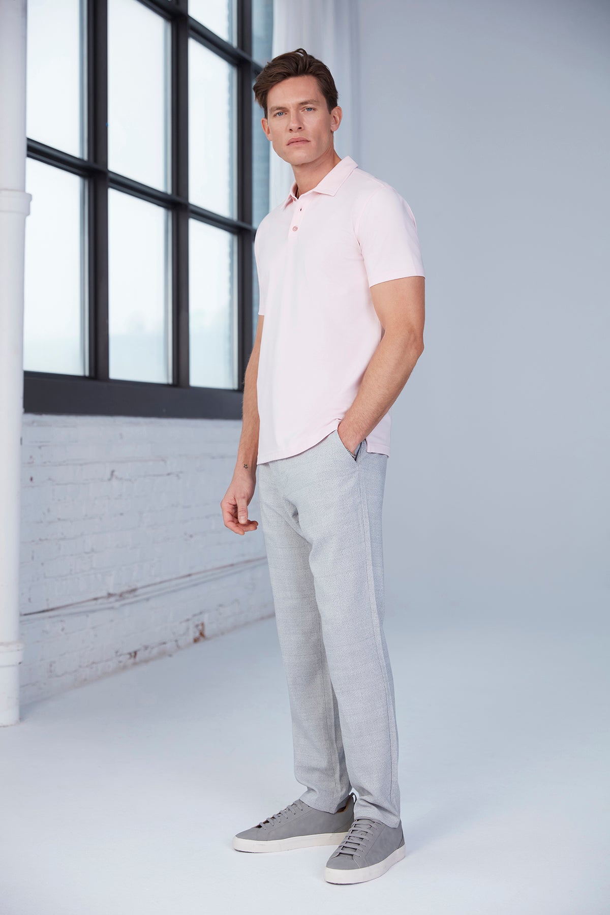 Mens Carnation 2 Button Soft Polo T-Shirt