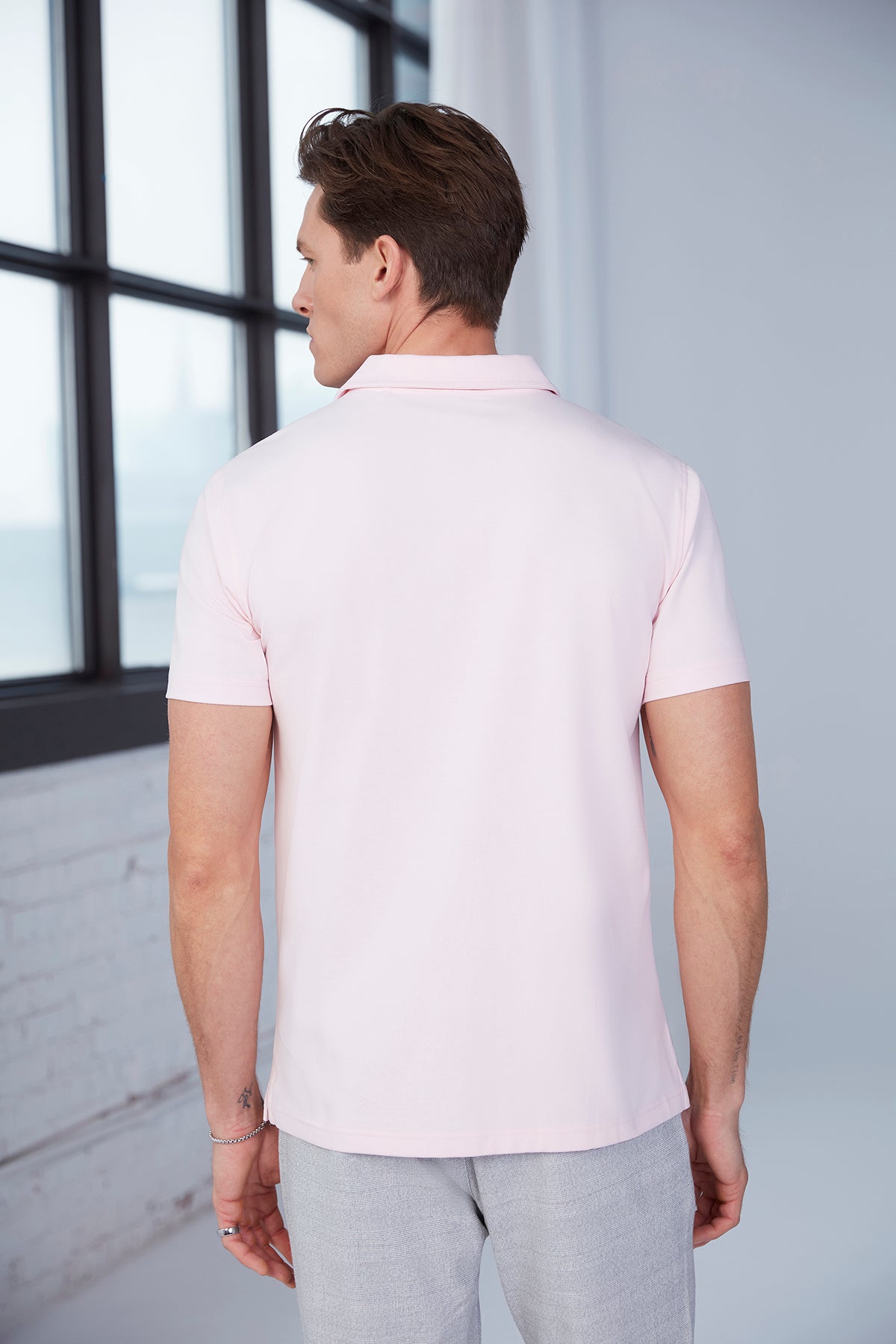Mens Carnation 2 Button Soft Polo T-Shirt