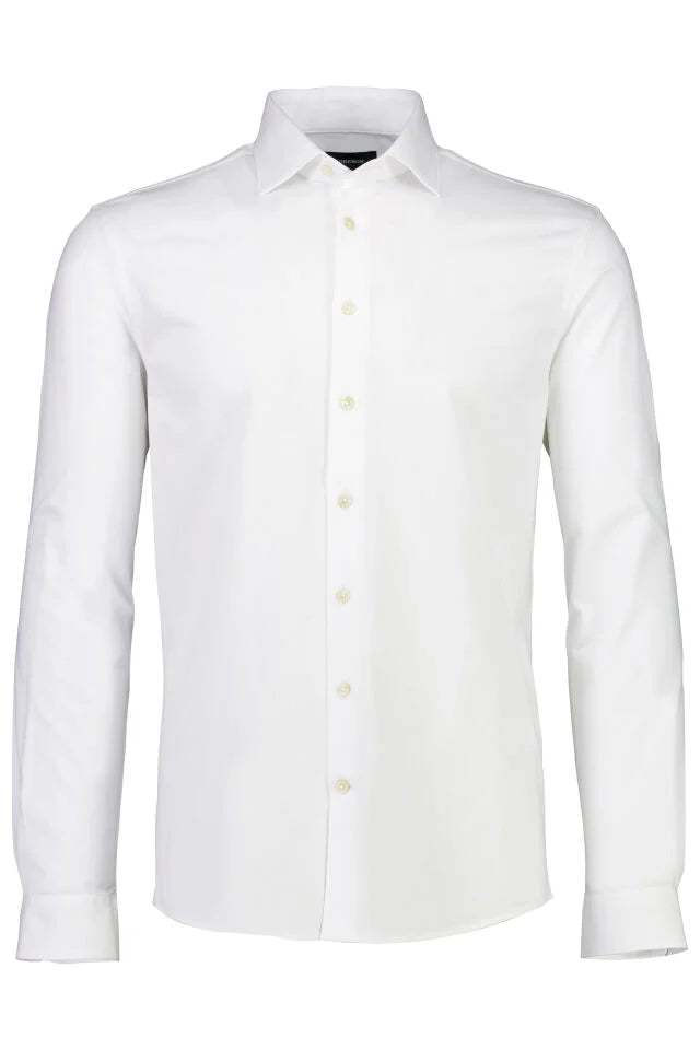 Men's White Long Sleeve Business Shirt