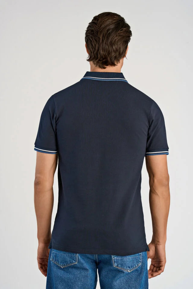 Men's Midnight Classic Stripe Polo Shirt