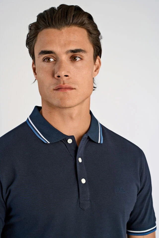 Men's Midnight Classic Stripe Polo Shirt
