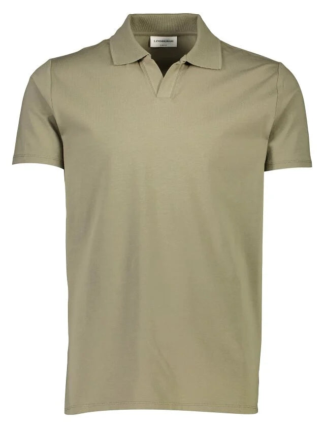 Men's Army Simple Open Neck Polo Shirt