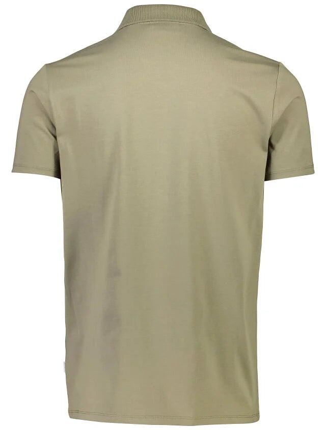 Men's Army Simple Open Neck Polo Shirt