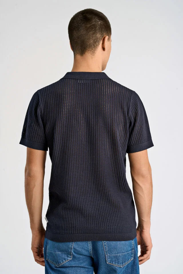 Men's Midnight Mesh Knit Polo Shirt