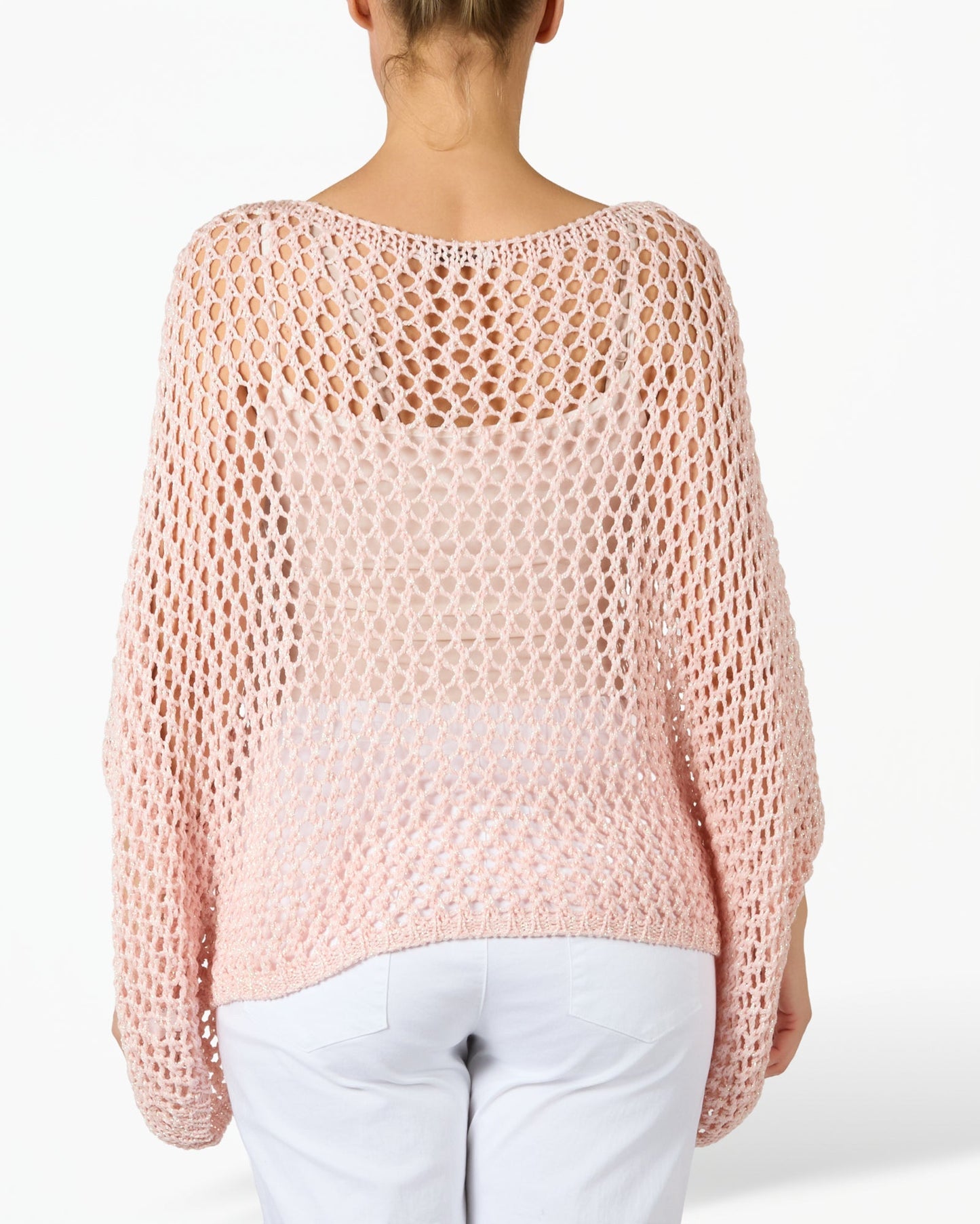 Rose Loose Knit Poncho Style Pullover