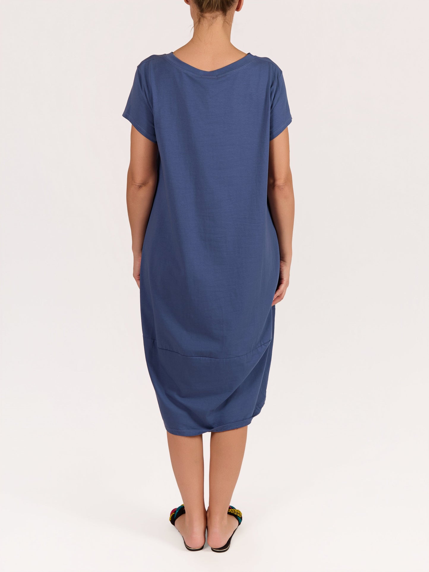 Denim Blue Barrel Fit Pocket T-Shirt Dress