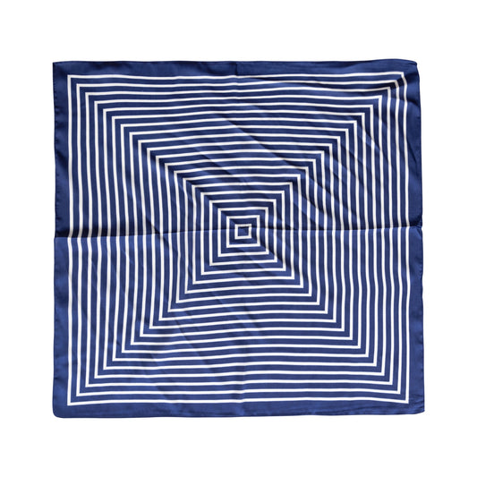 Navy Nautical Stripes Decorative Square Scarf