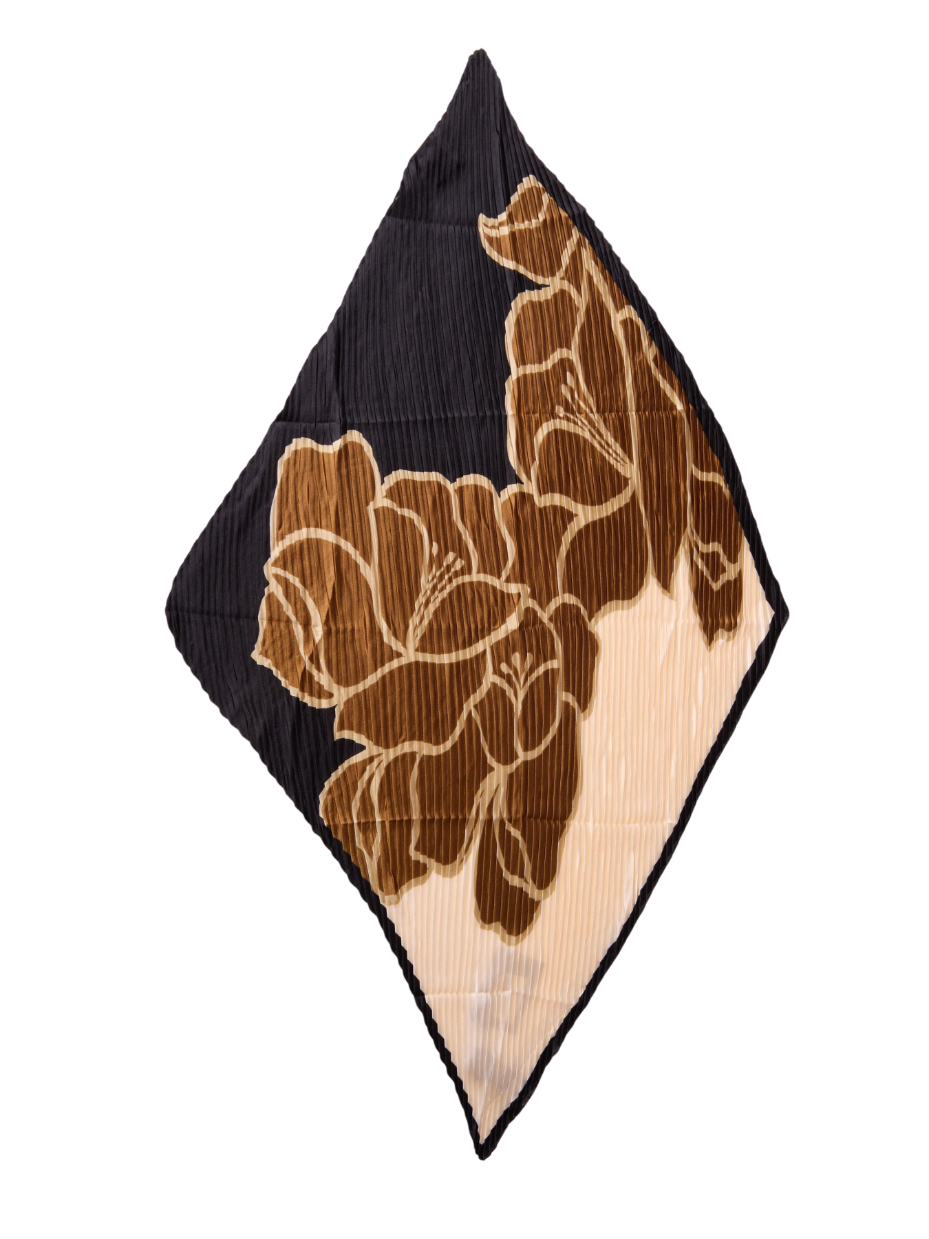 Yellow and Black Crinkle Square Decorative Scarf