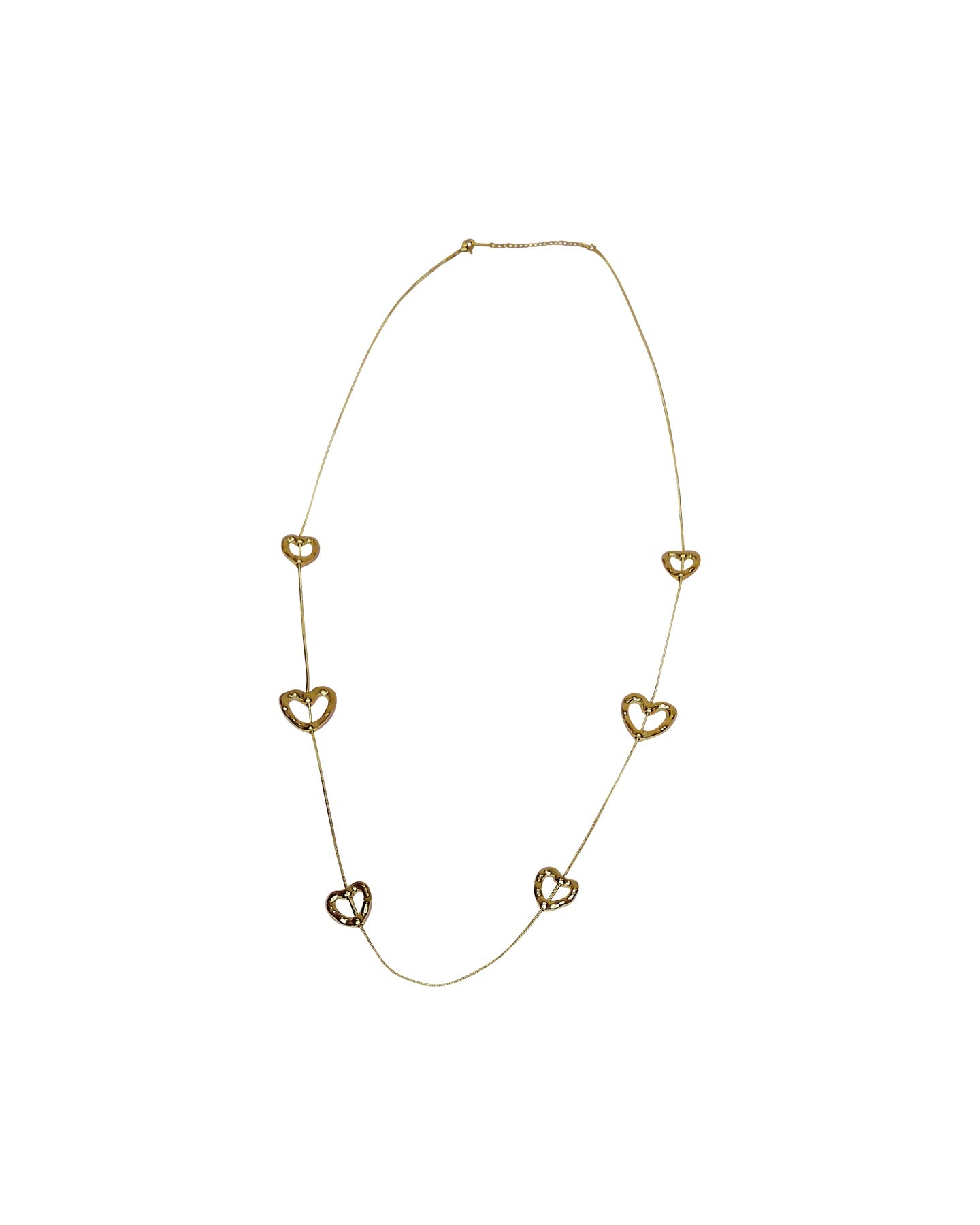 Collier à maillons cœur doré 