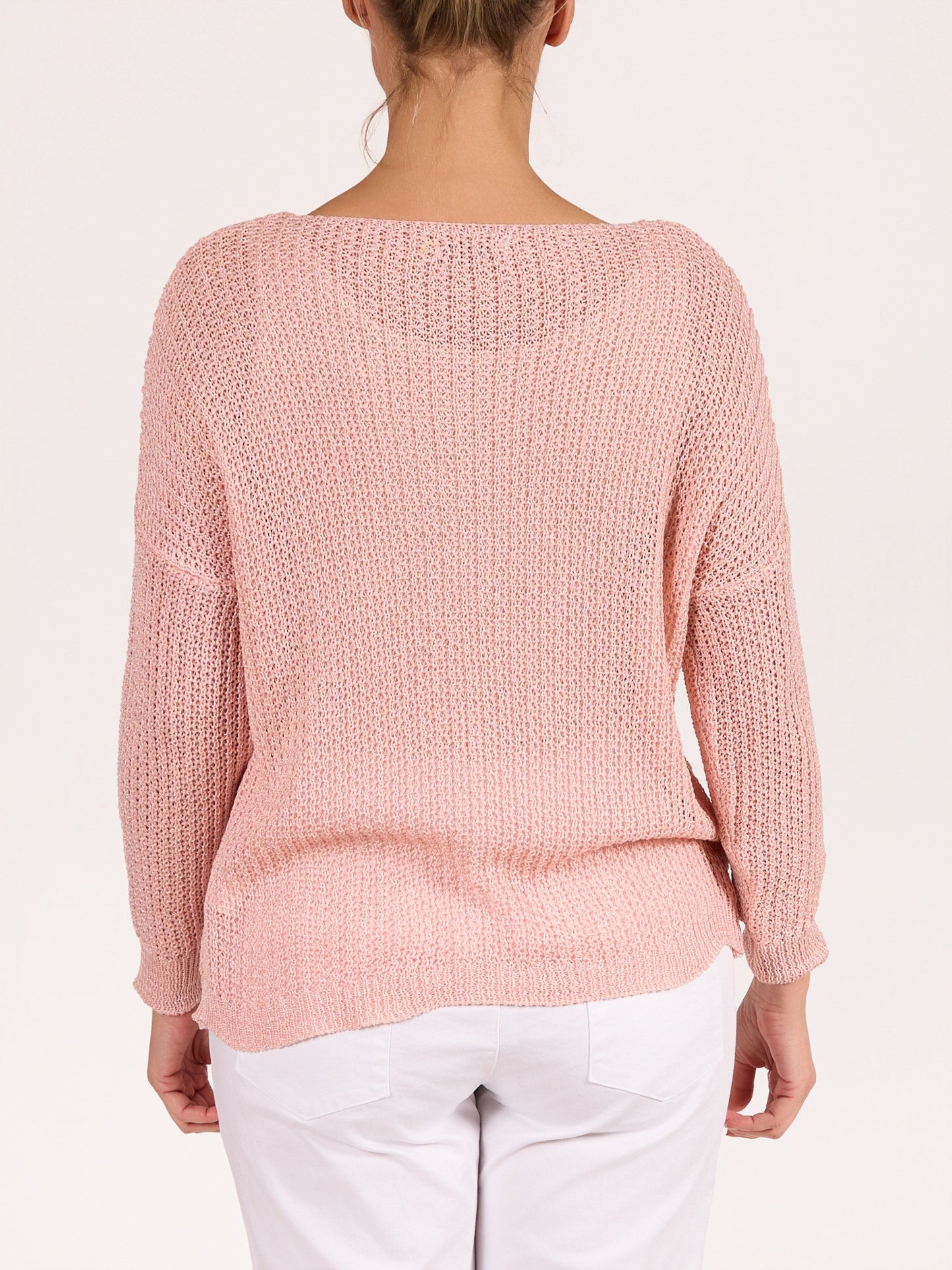 Rose Boat Neck Drop Shoulder LOVE Sweater