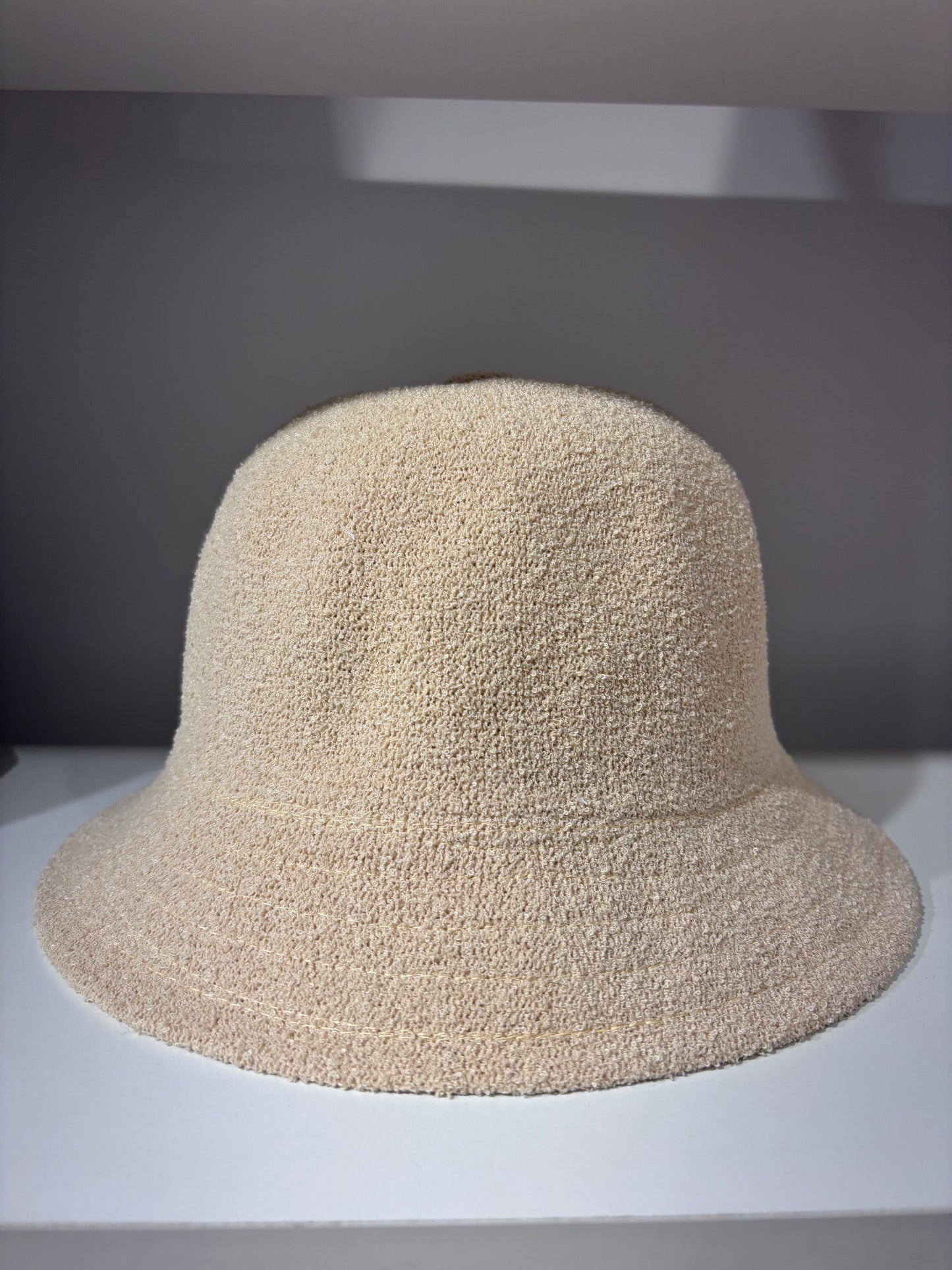 Taupe Soft Terry Cloth Bucket Hat
