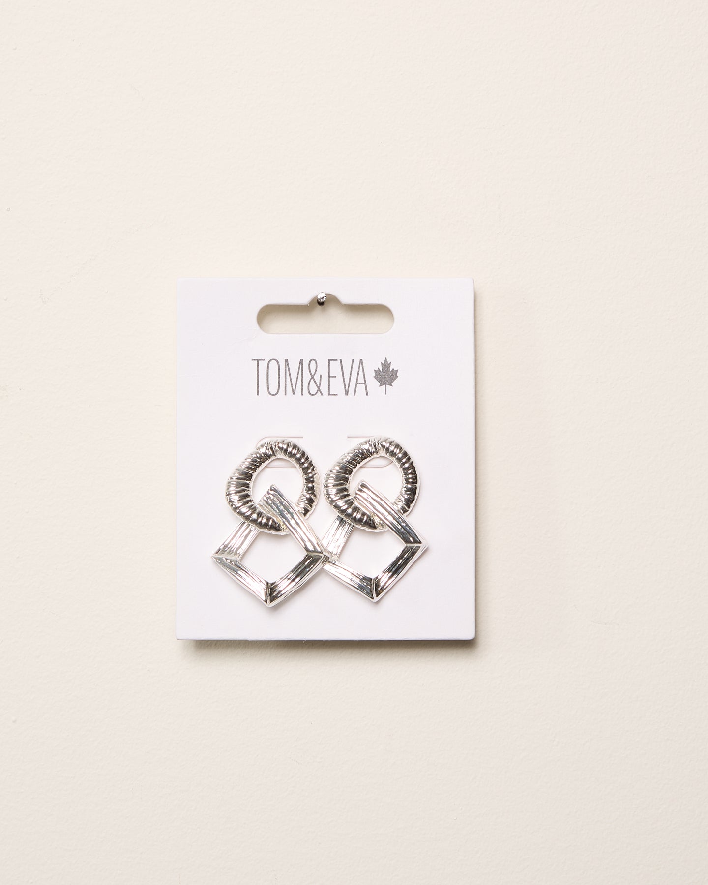 Silver Geometrics Chunky Links Earrings