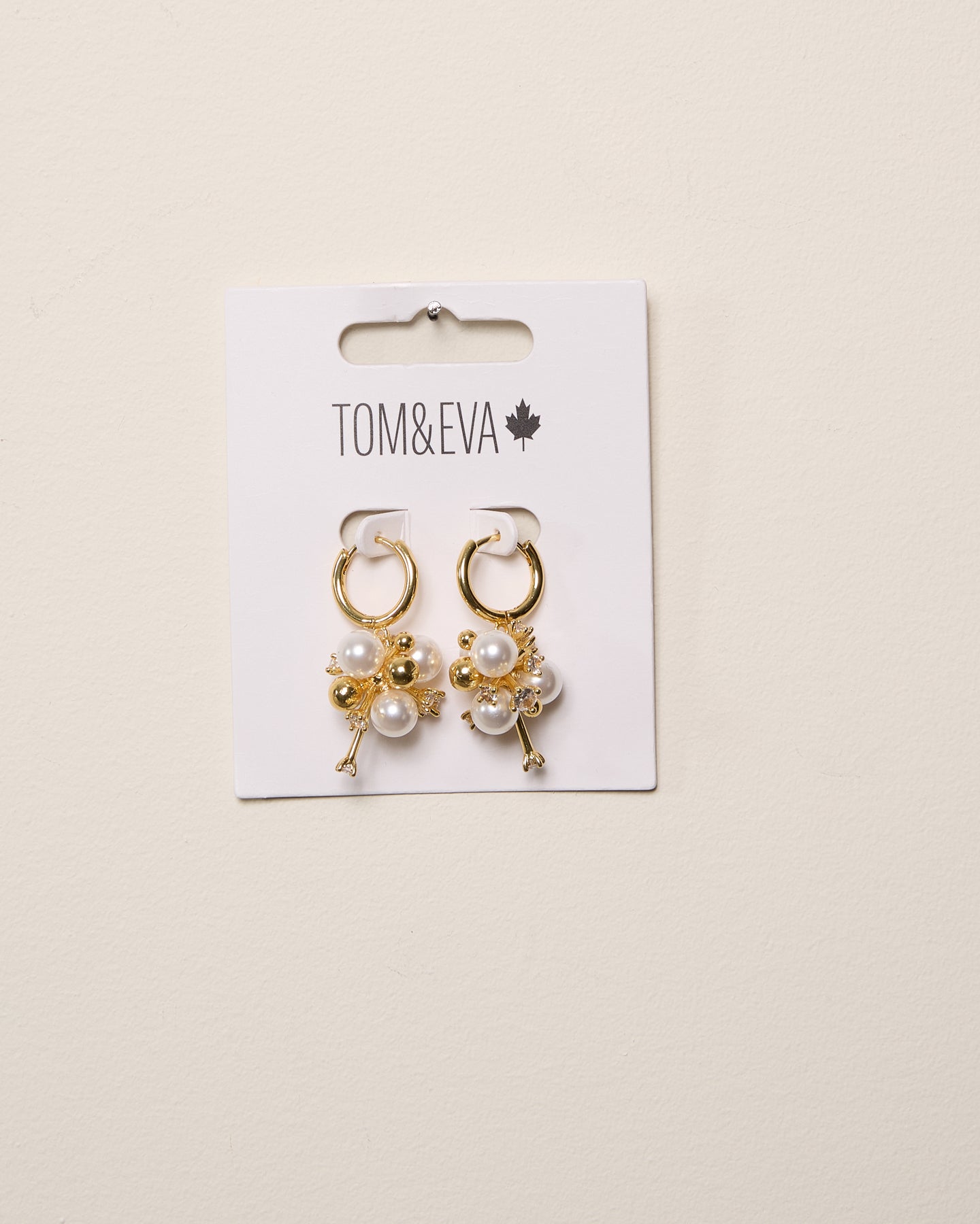 Gold Pearly Cluster Earring