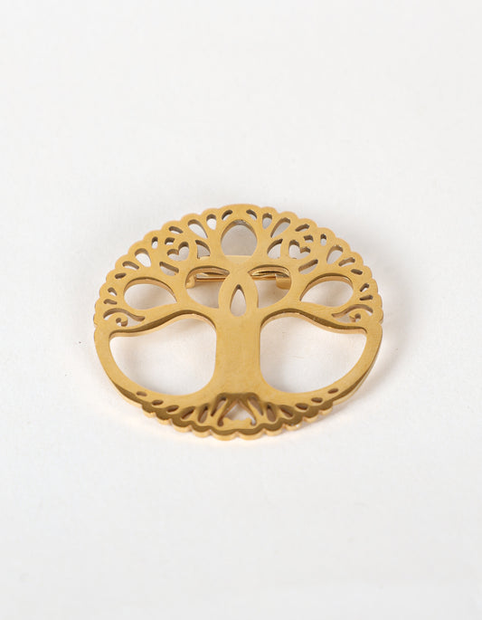 Timeless Tree Brooch in Gold