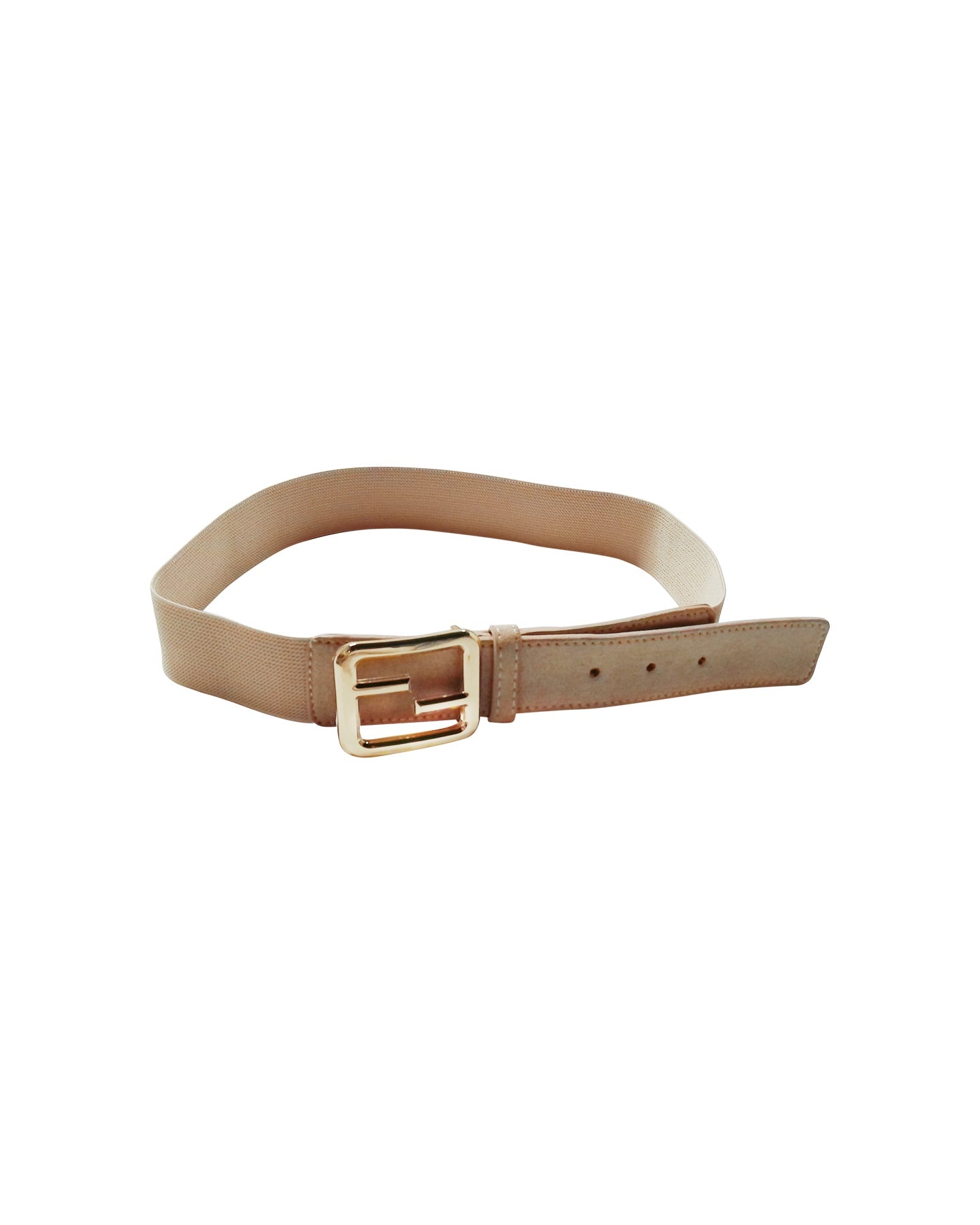 Beige Suede Buckle Belt