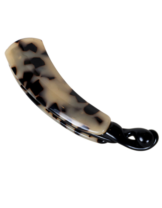 Beige Tortoise Shell Banana Clip (11cm)