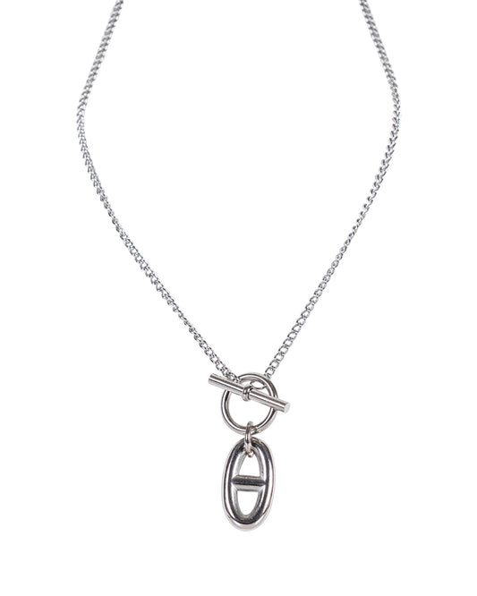 Silver Toggle Pendant Necklace